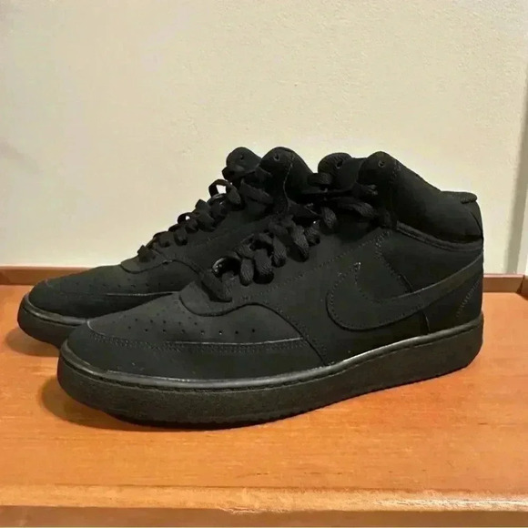 Nike Other - Nike Court Vision Mid Triple Black Men's size 9.5